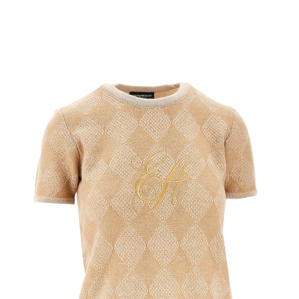 Pullover in misto cachemire a rombi