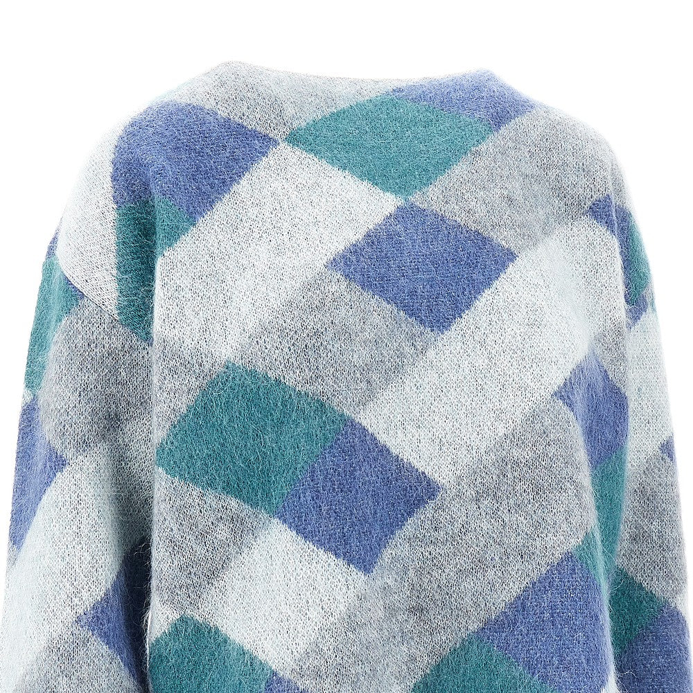 Pullover in misto mohair jacquard