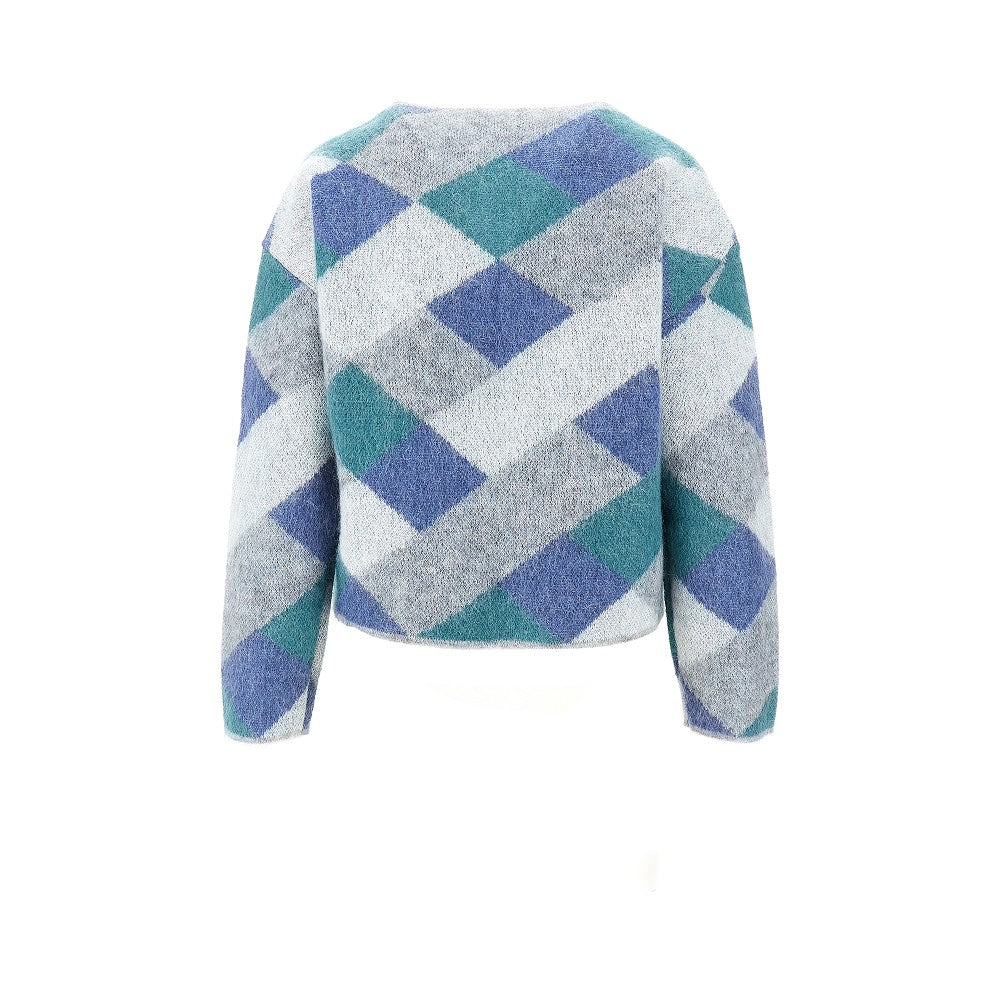 Pullover in misto mohair jacquard