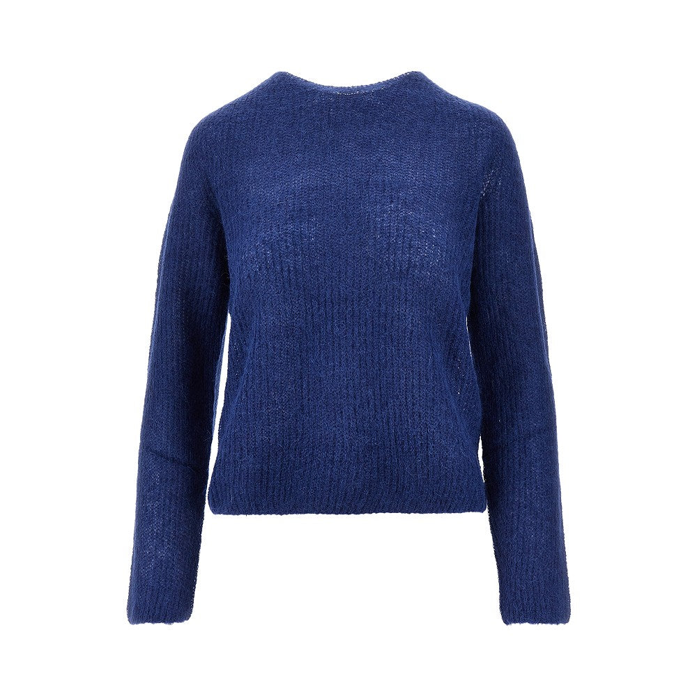 Pullover girocollo in misto alpaca