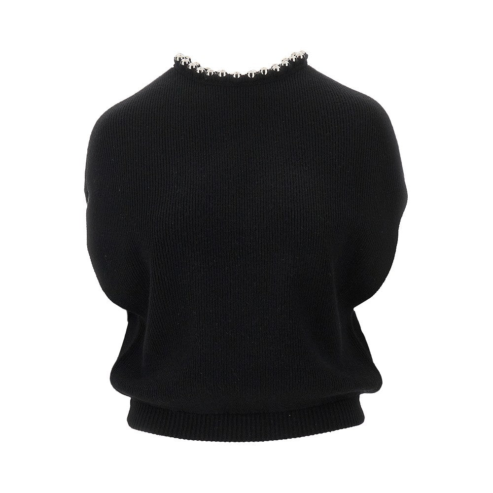 Gilet in misto cachemire con sfere