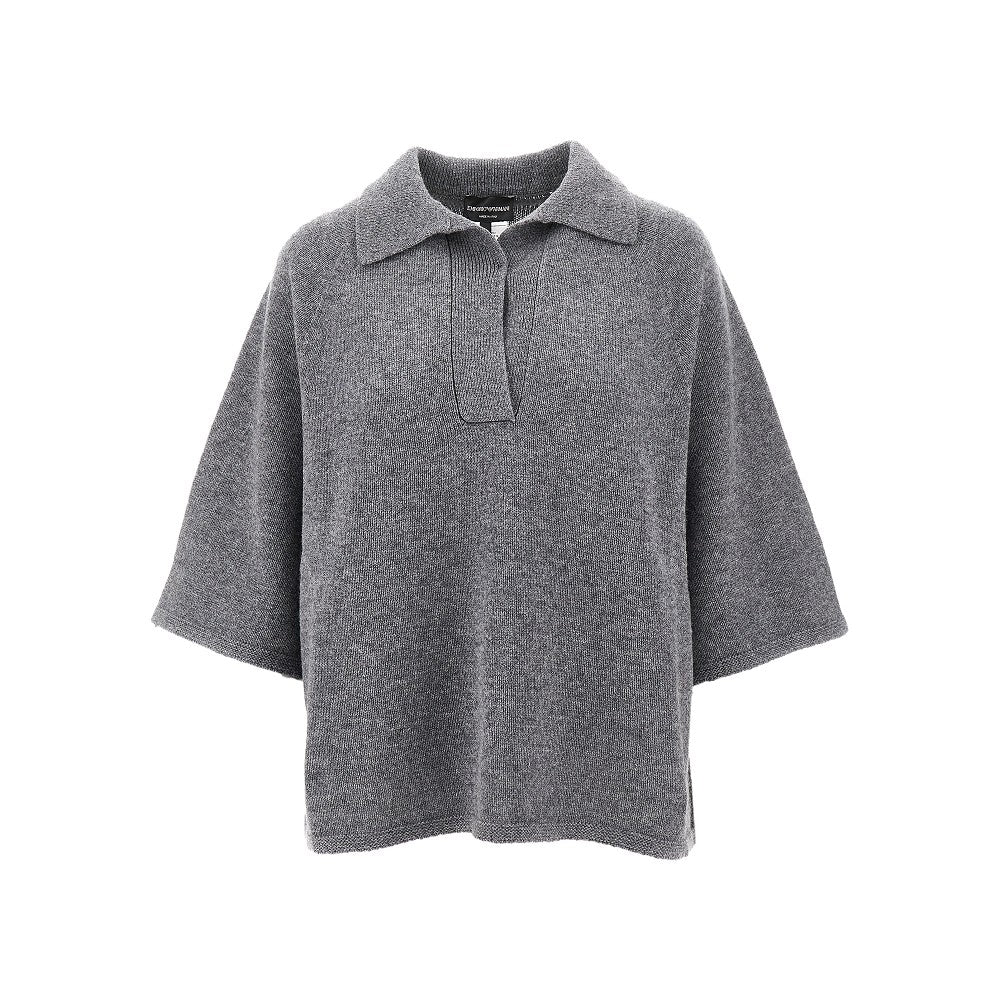 Wool and cashmere polo sweater