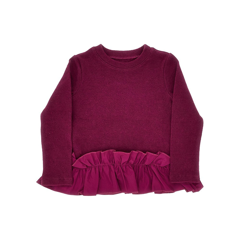 Knitted sweater with frill