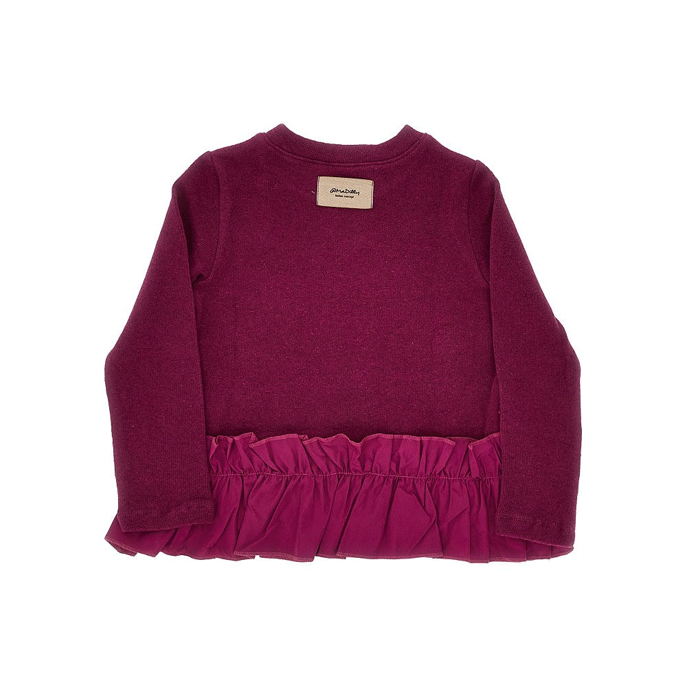 Knitted sweater with frill