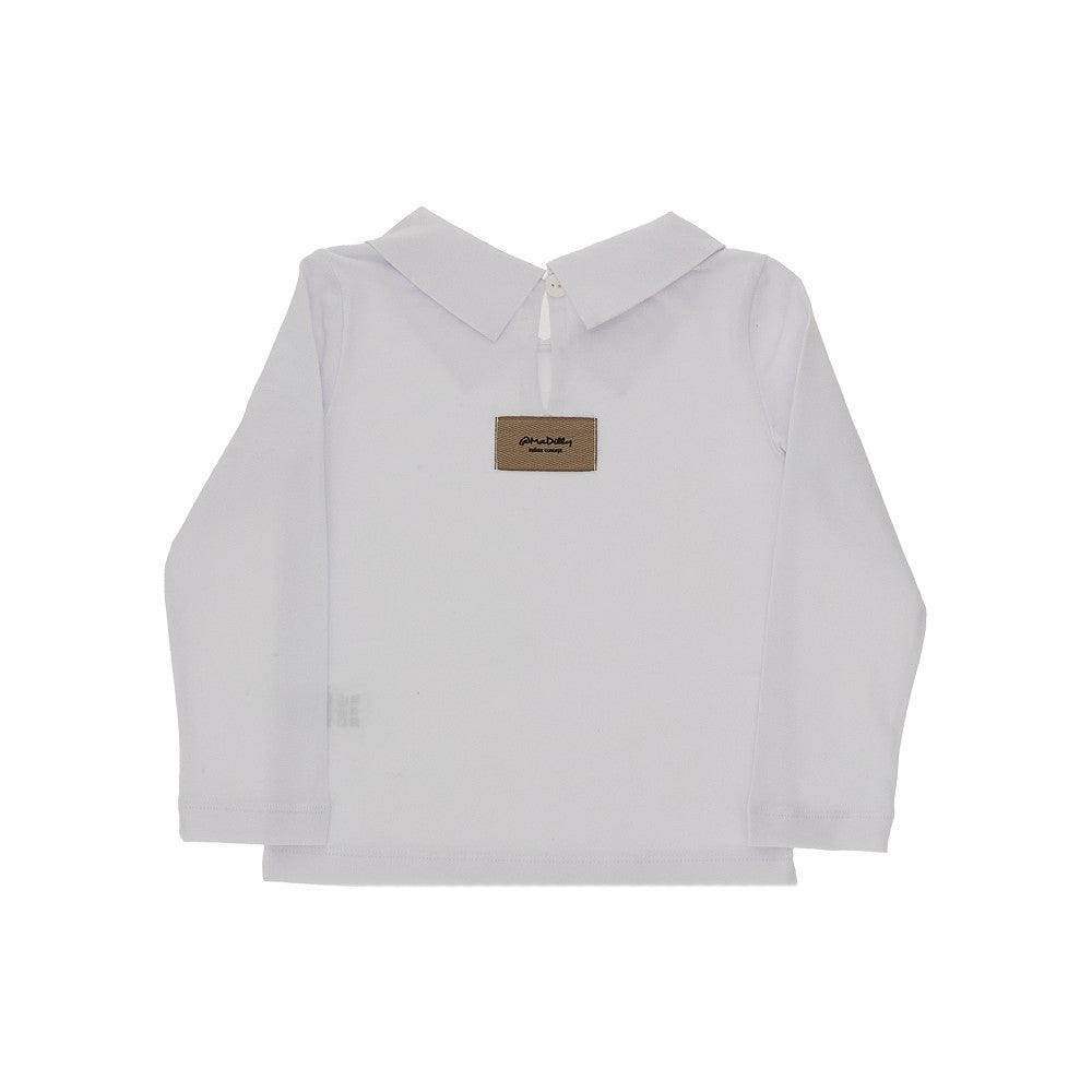 Jersey t-shirt with collar