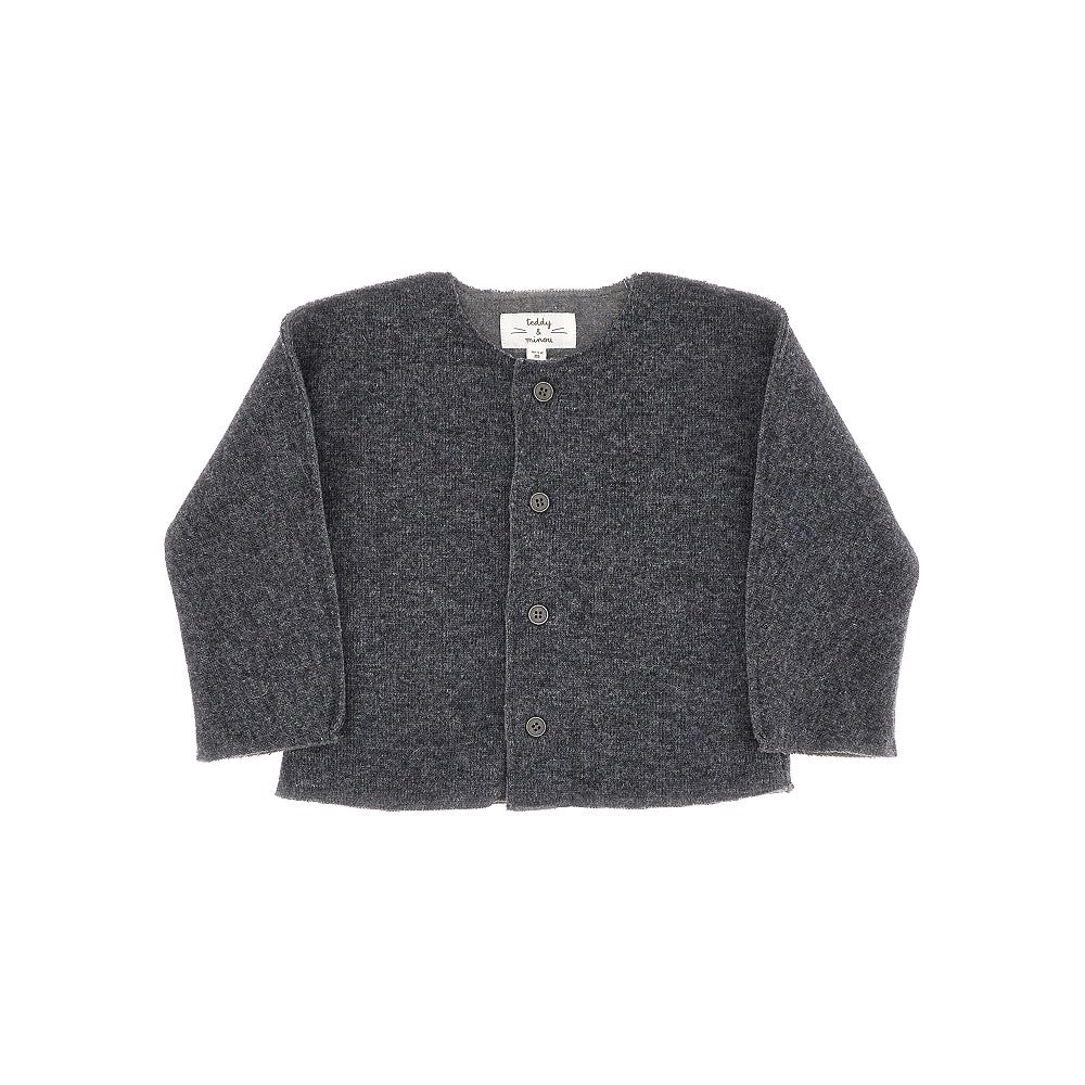 Cardigan doppiato in misto lana