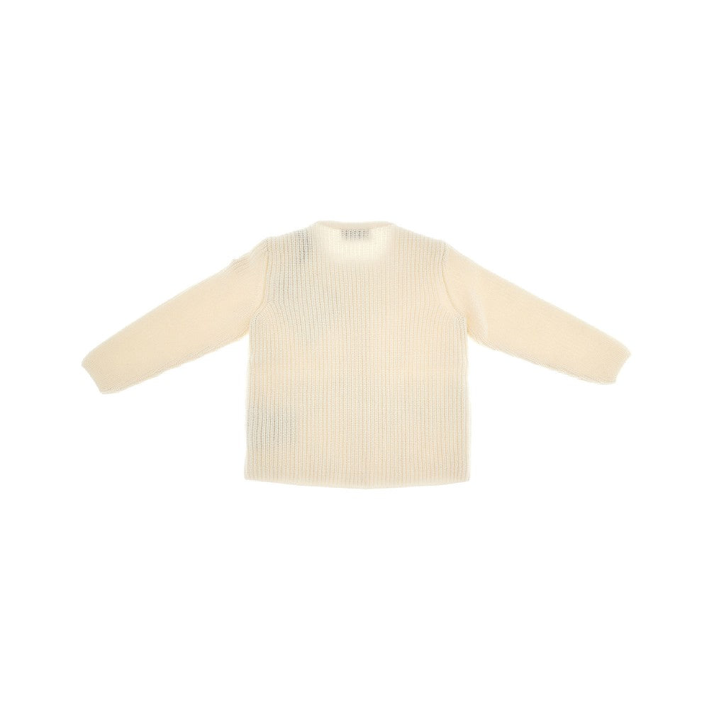 Cardigan full-zip in lana e nylon