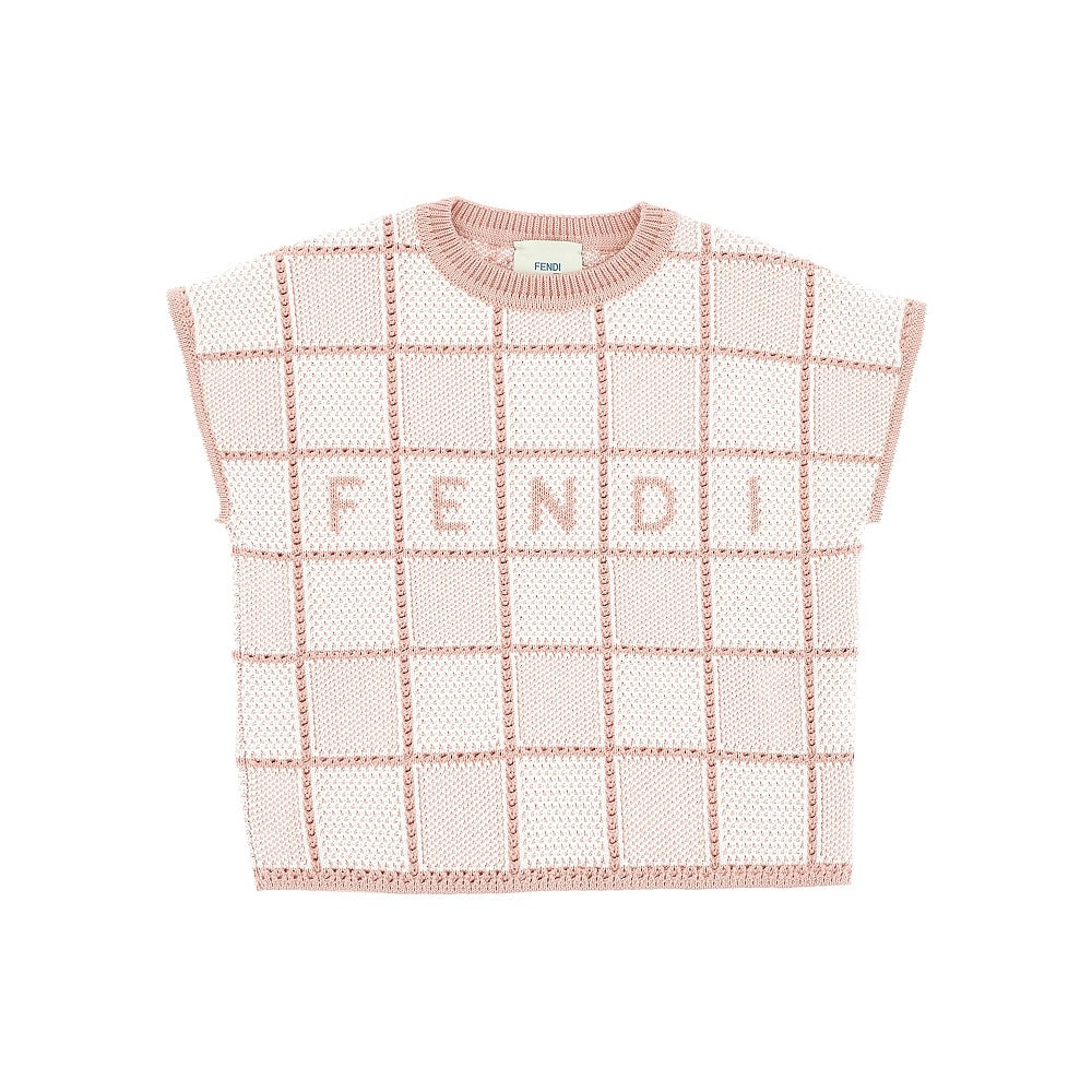 Top a manica corta in maglia