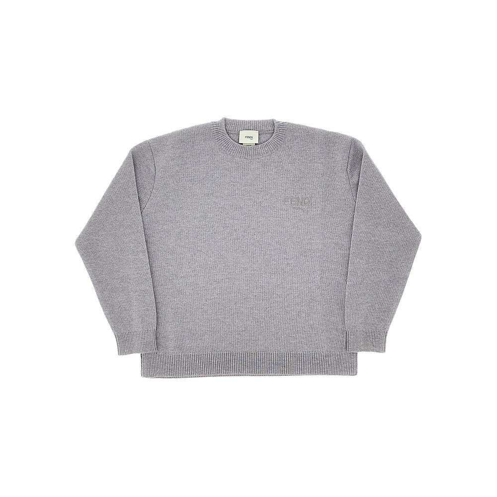 Pullover in maglia con logo ricamato