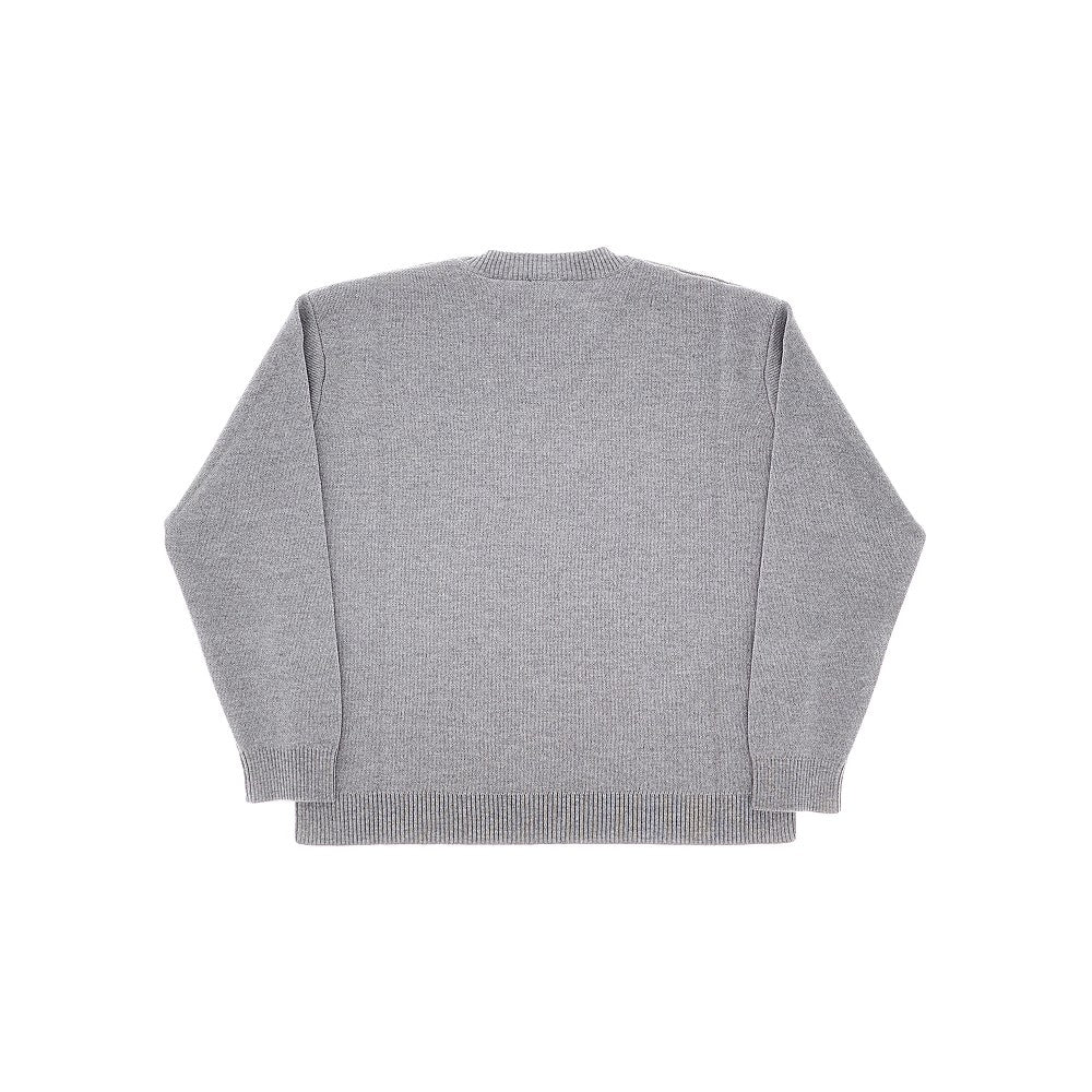 Knitted sweater with logo embroidery