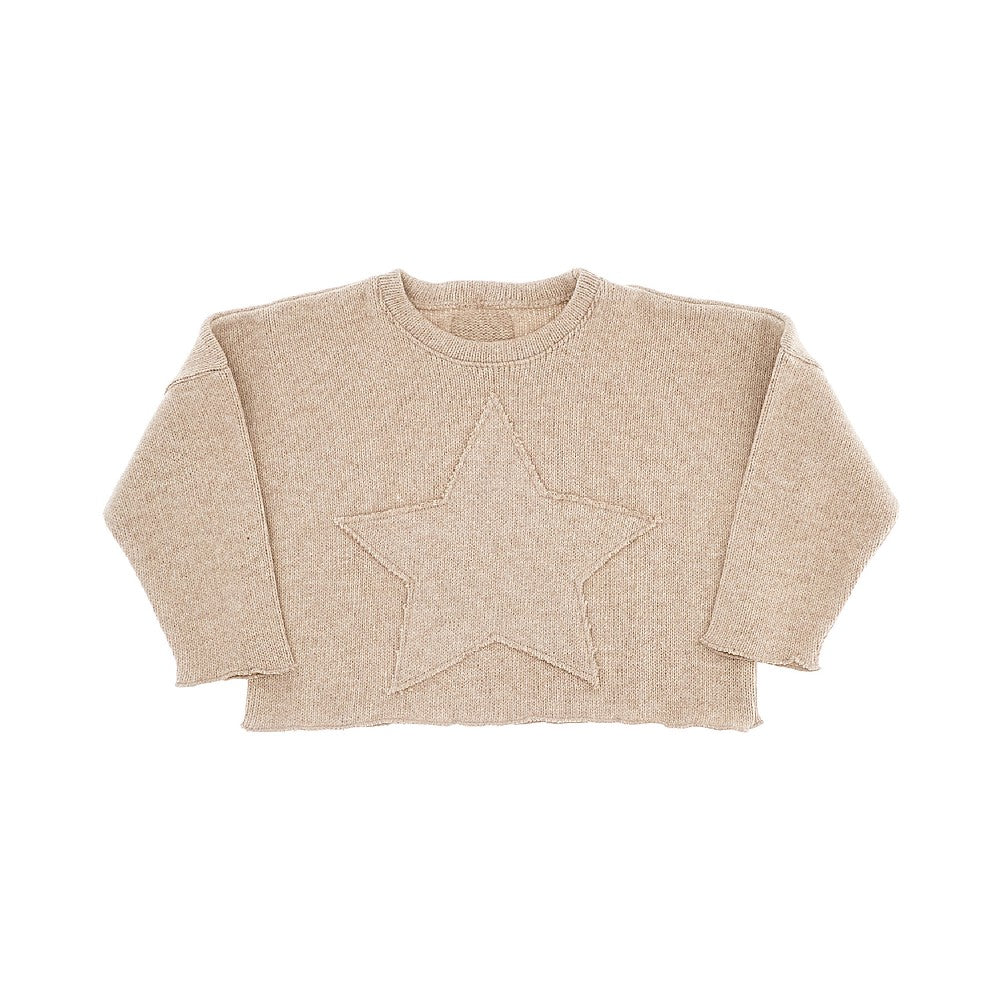 Pullover cropped in misto lana