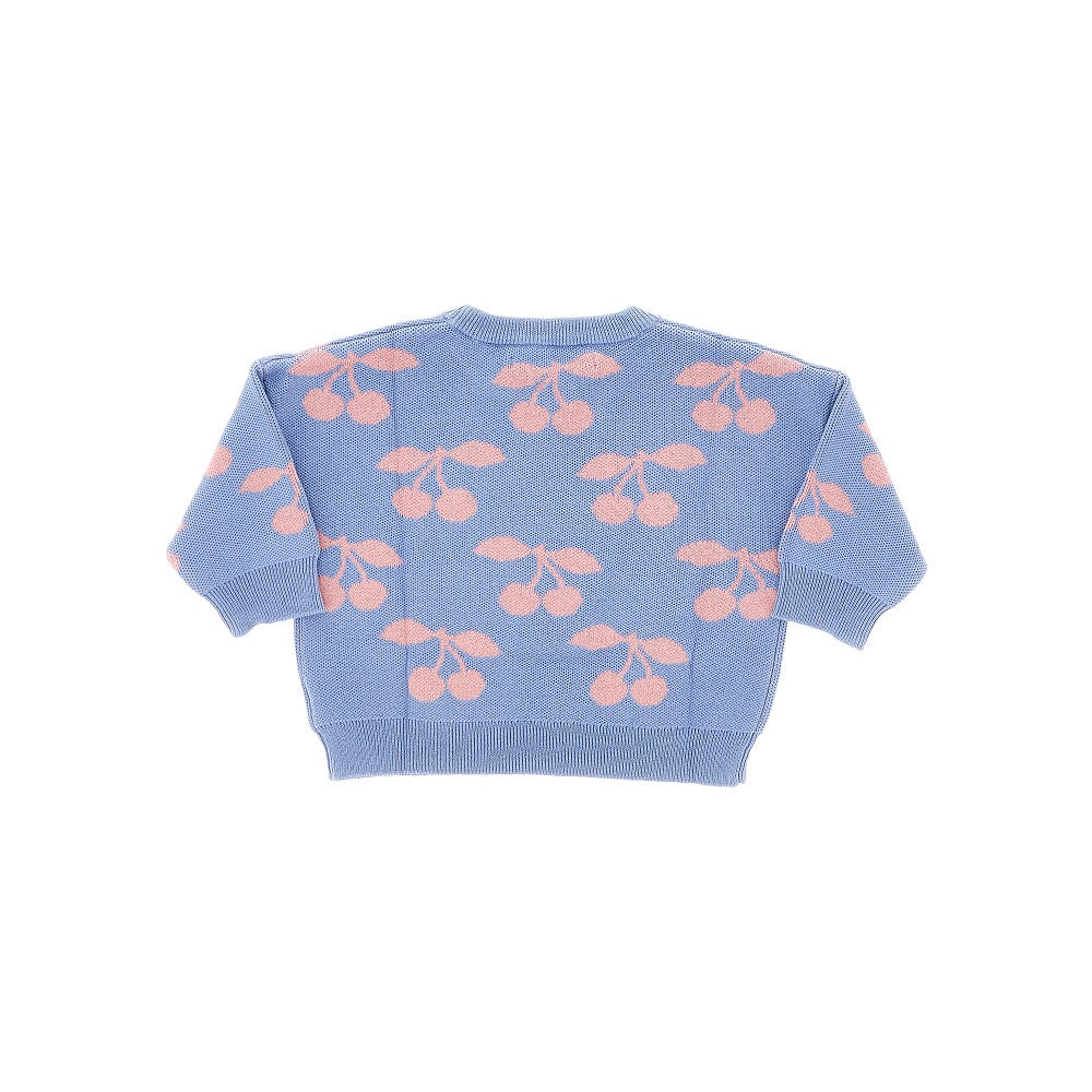 Pullover girocollo con motivo ciliegie