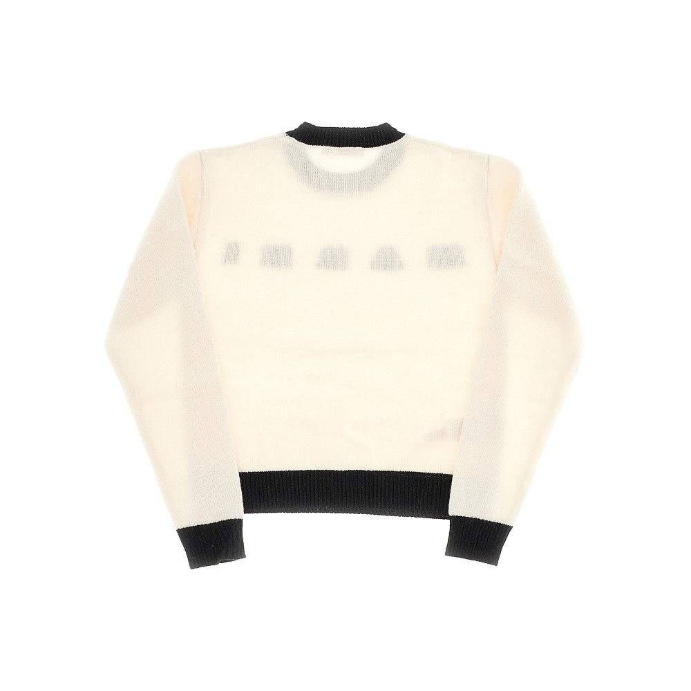 Pullover in lana e cachemire con logo