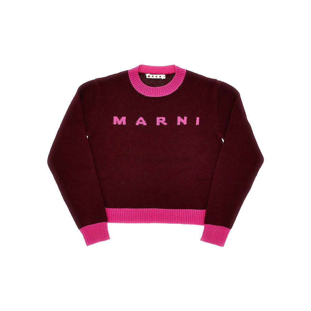 Pullover in lana e cachemire con logo