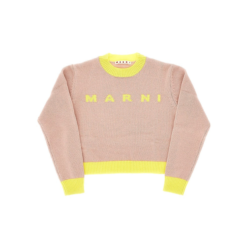 Pullover in lana e cachemire con logo