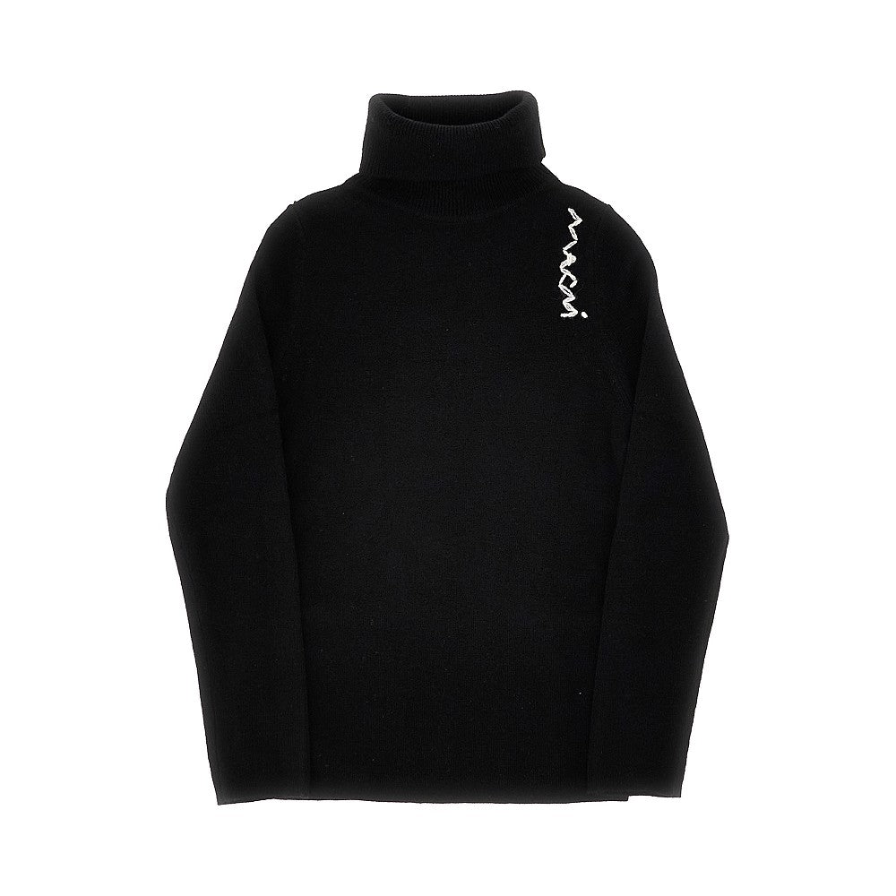 Pullover in misto lana con logo ricamato
