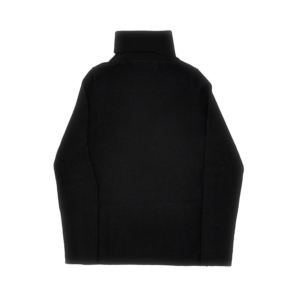 Pullover in misto lana con logo ricamato