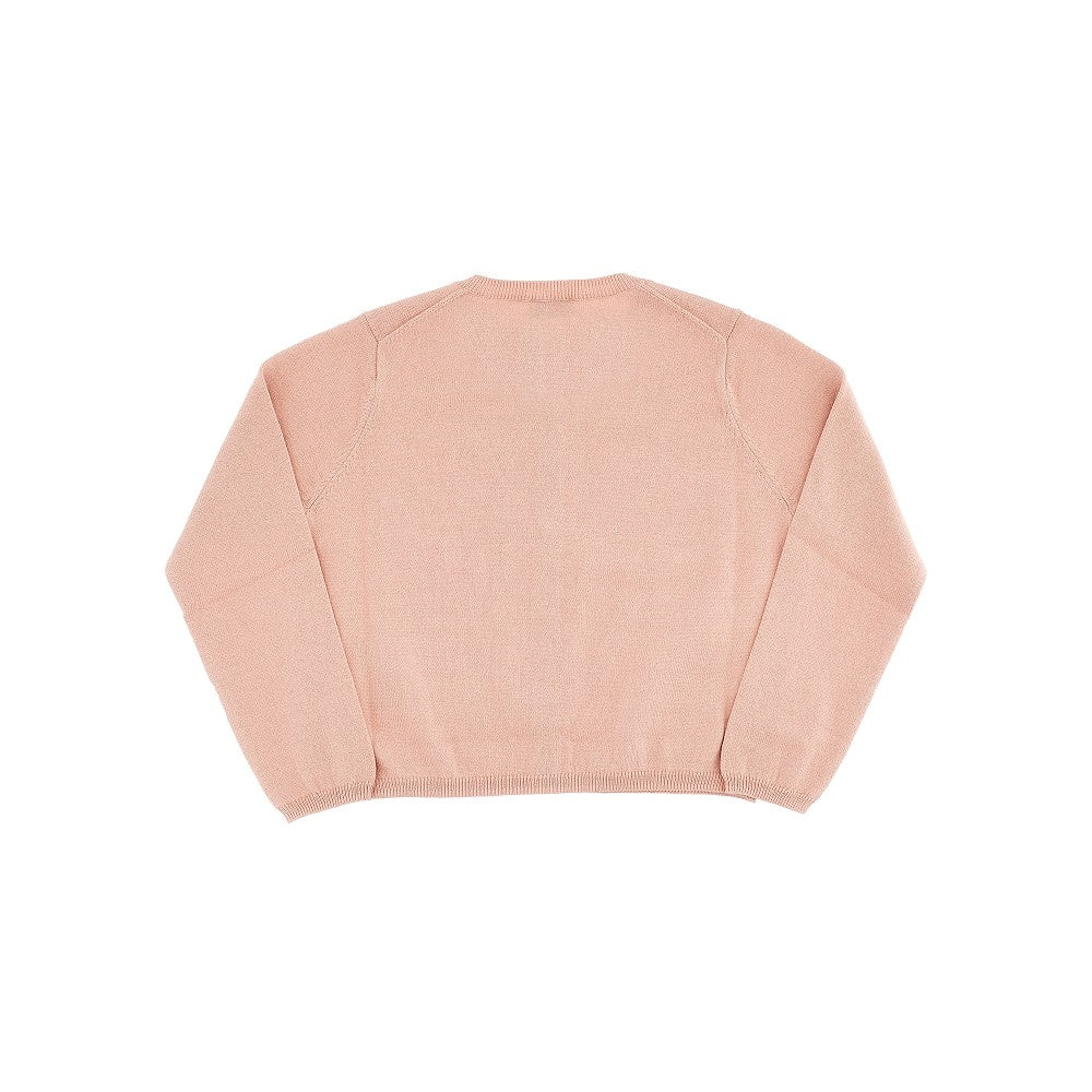 Cardigan in cotone biologico ricamato
