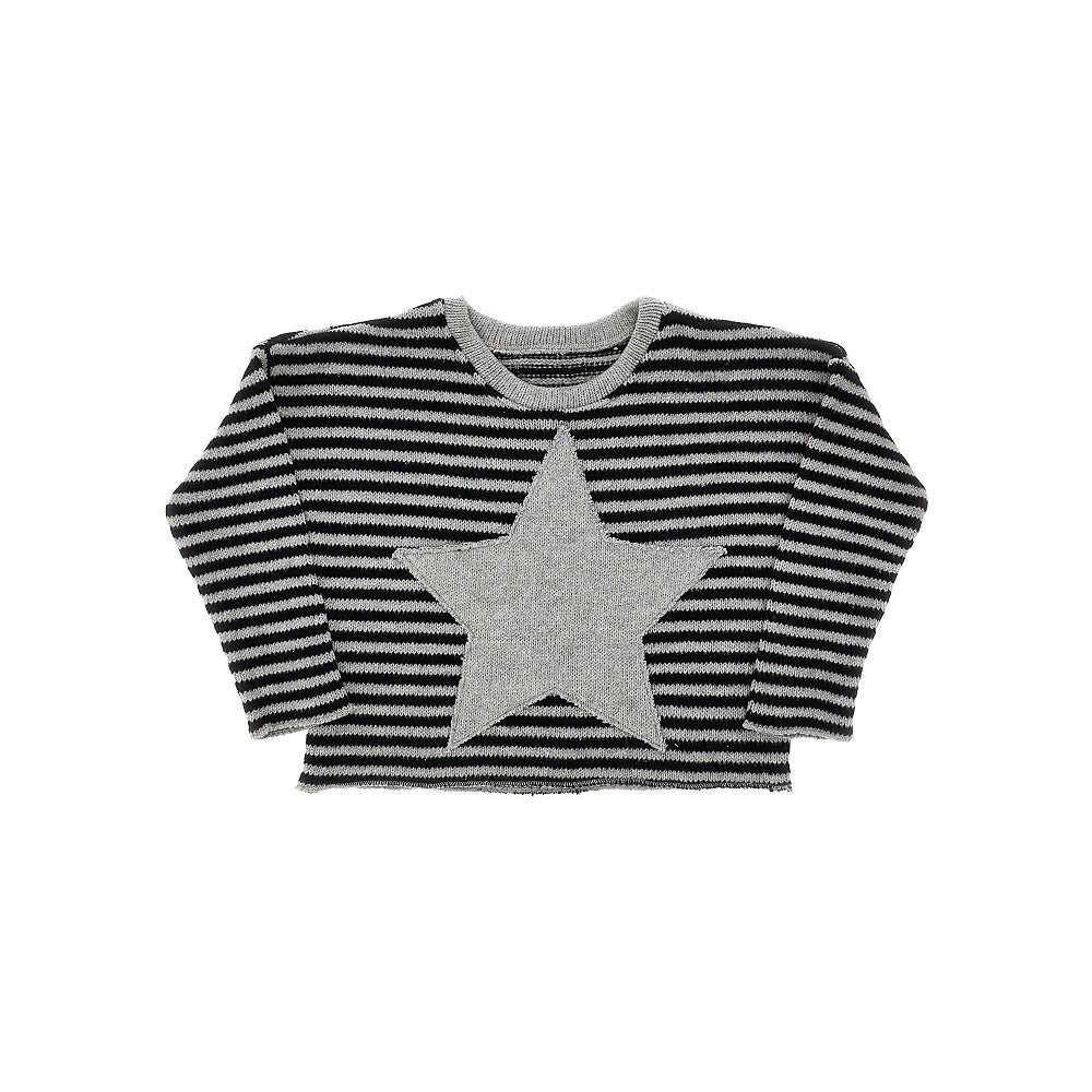 Pullover in misto cotone con patch stella