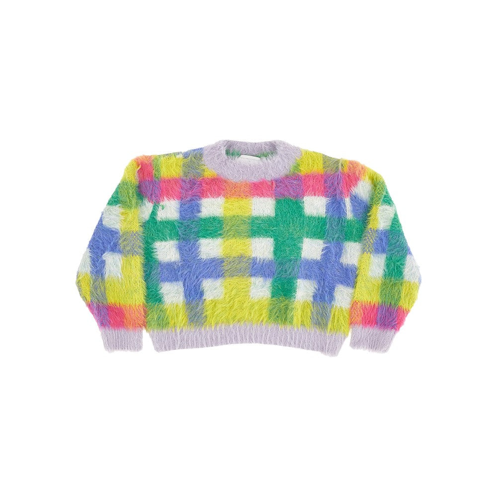 Pullover a scacchi multicolore
