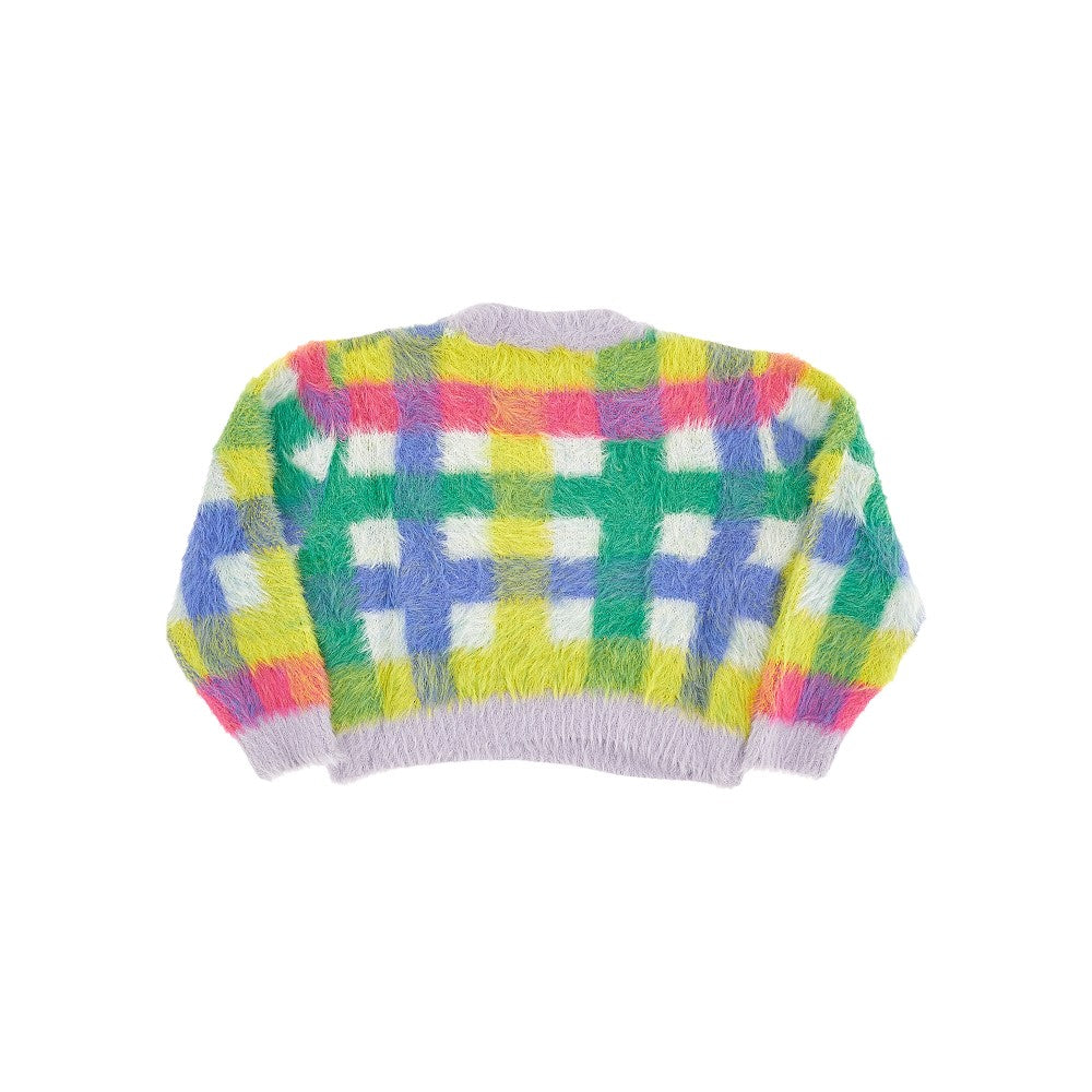 Pullover a scacchi multicolore