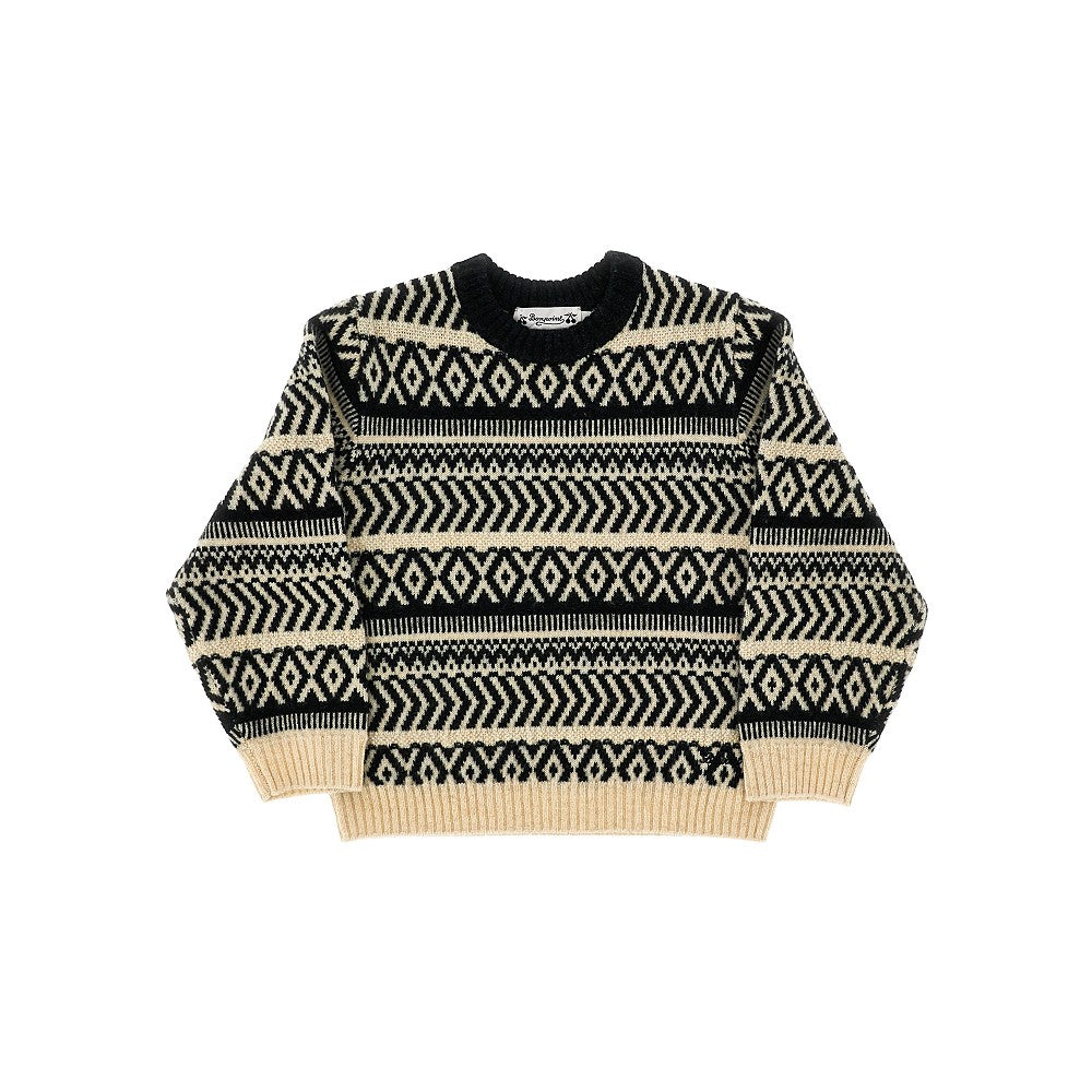 Pullover girocollo in lana