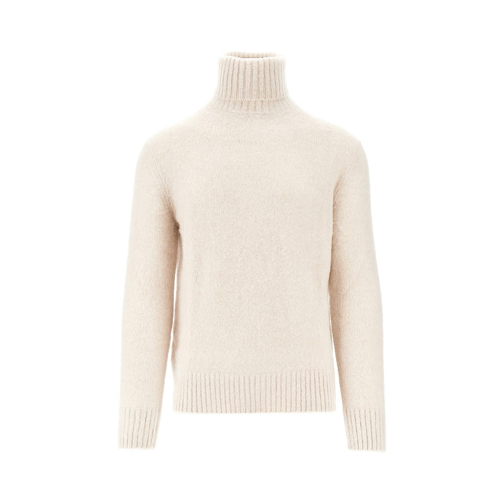 Virgin wool turtleneck sweater