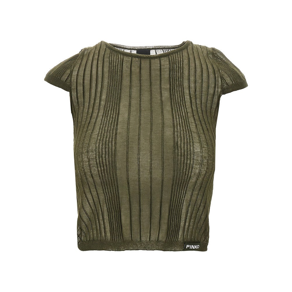 Top in maglia crepe