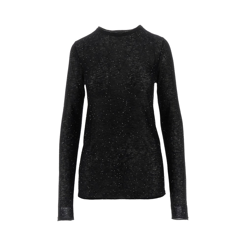 Sequinned knitted top
