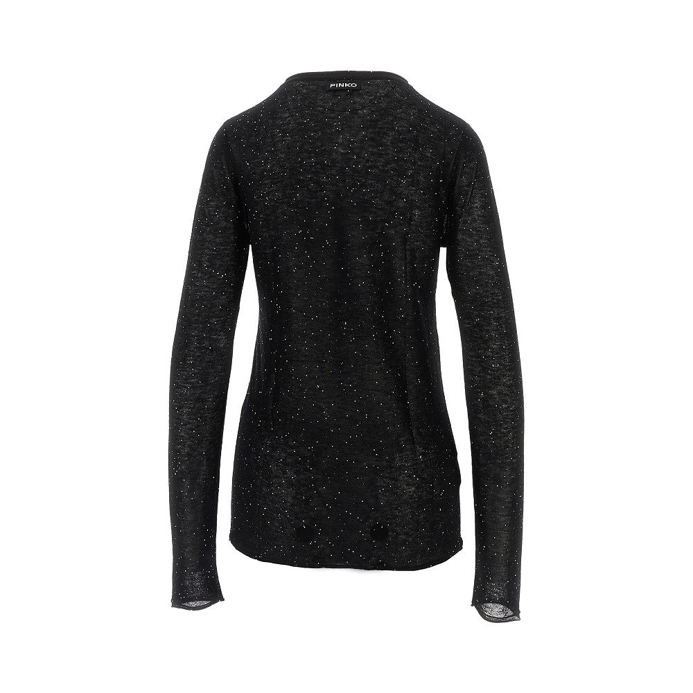 Sequinned knitted top