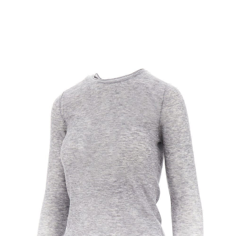 Sequinned knitted top