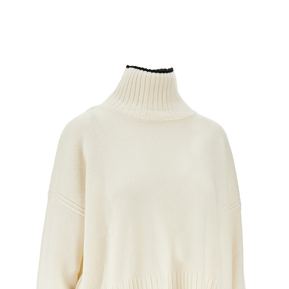 Wool and cashmere turtleneck sweater