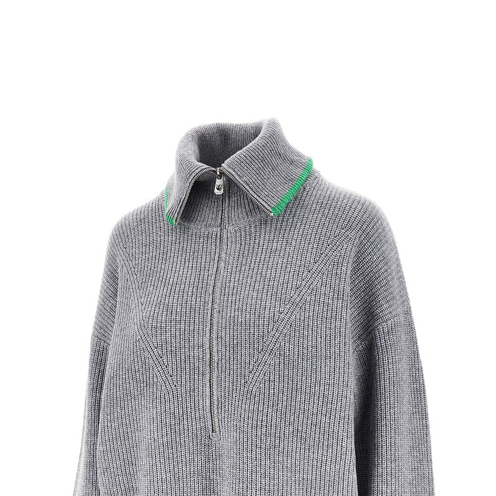 Wool and cashmere half-zip sweater