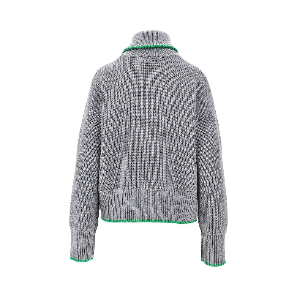 Wool and cashmere half-zip sweater