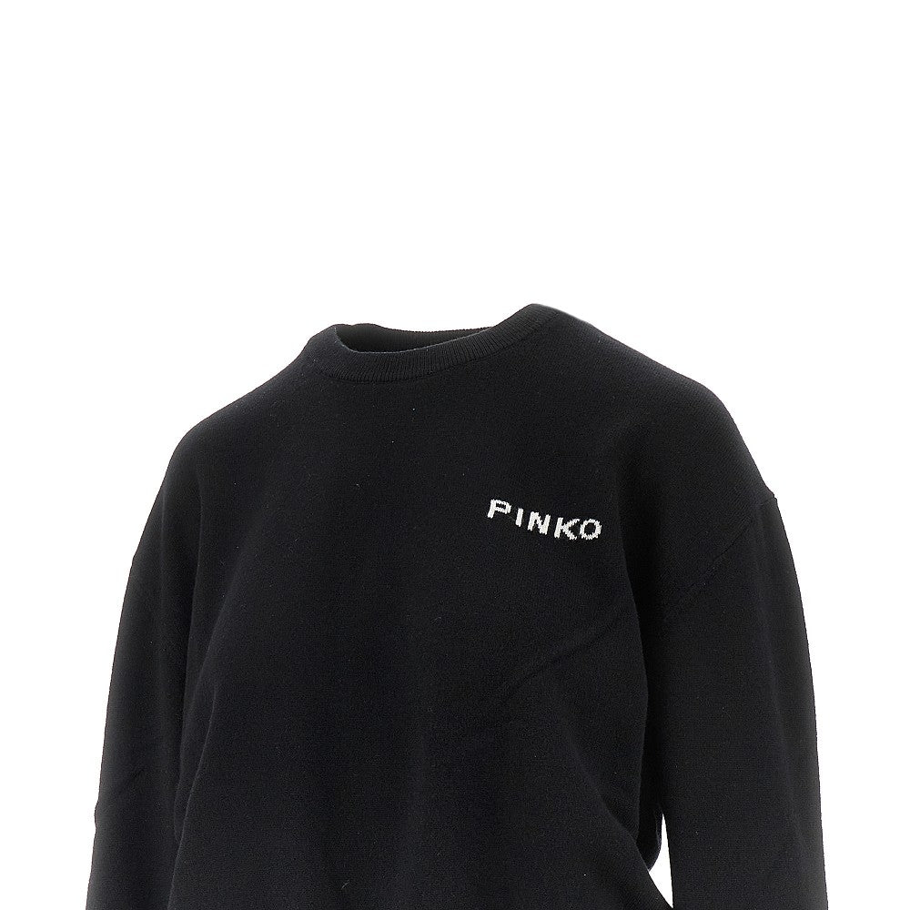 Wool and cashmere sweater with logo