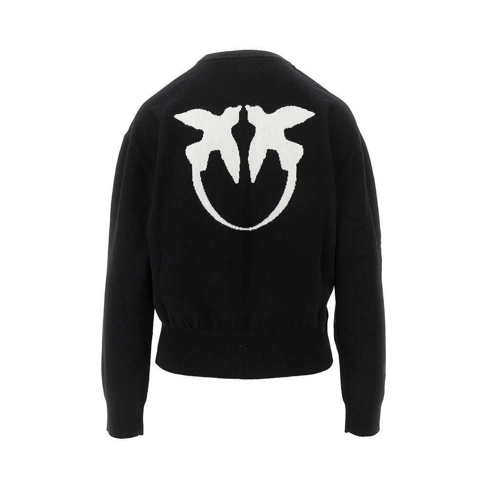 Wool and cashmere sweater with logo