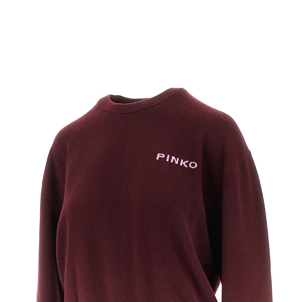 Wool and cashmere sweater with logo