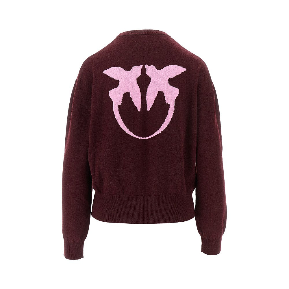 Wool and cashmere sweater with logo