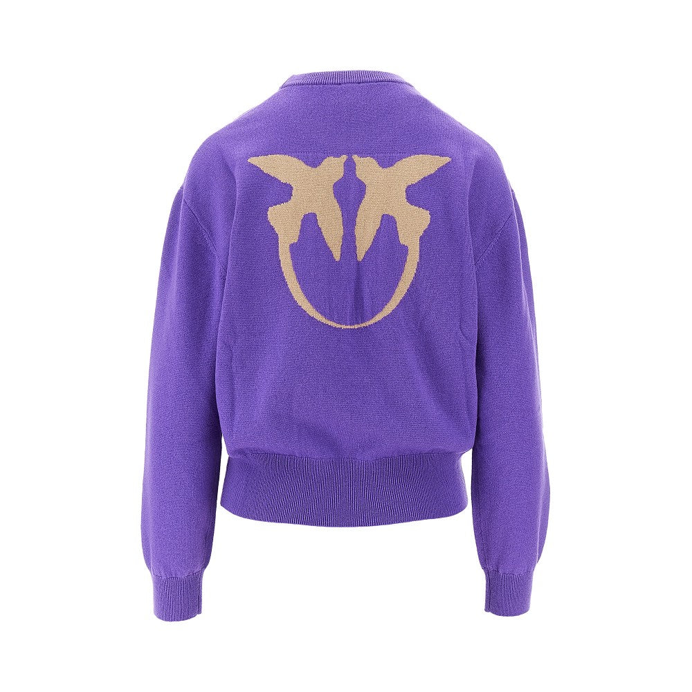 Wool and cashmere sweater with logo