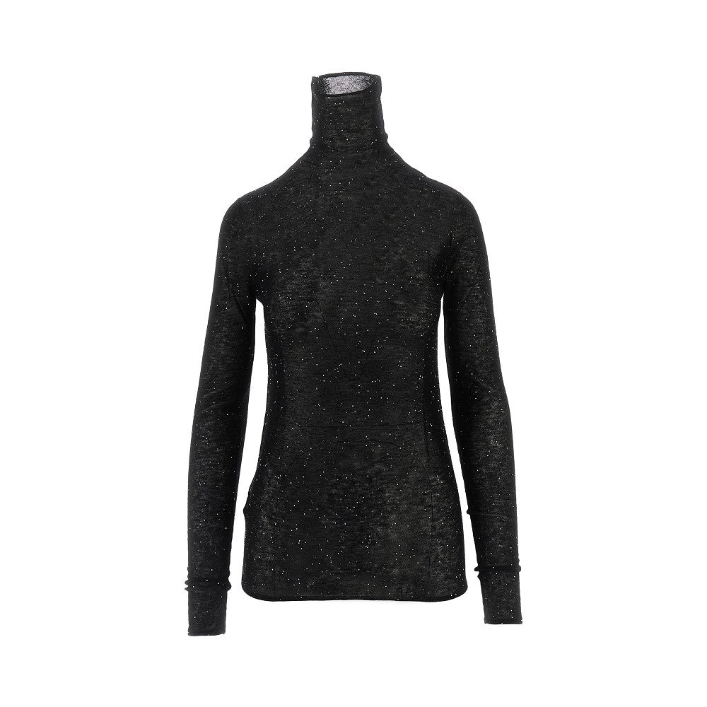 Dolcevita in maglia con paillettes