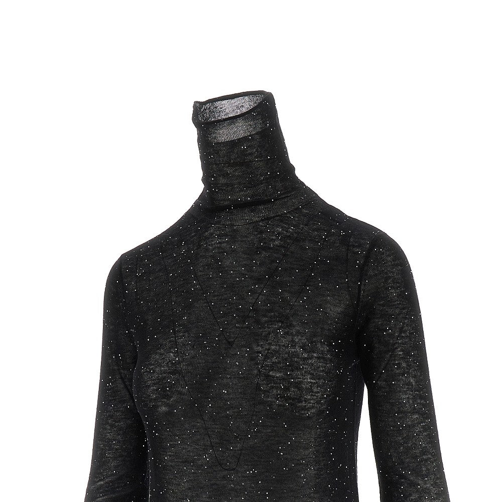 Dolcevita in maglia con paillettes