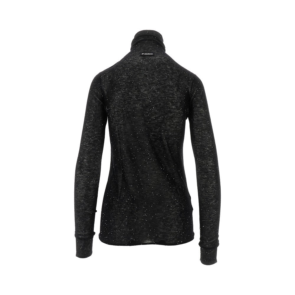 Dolcevita in maglia con paillettes