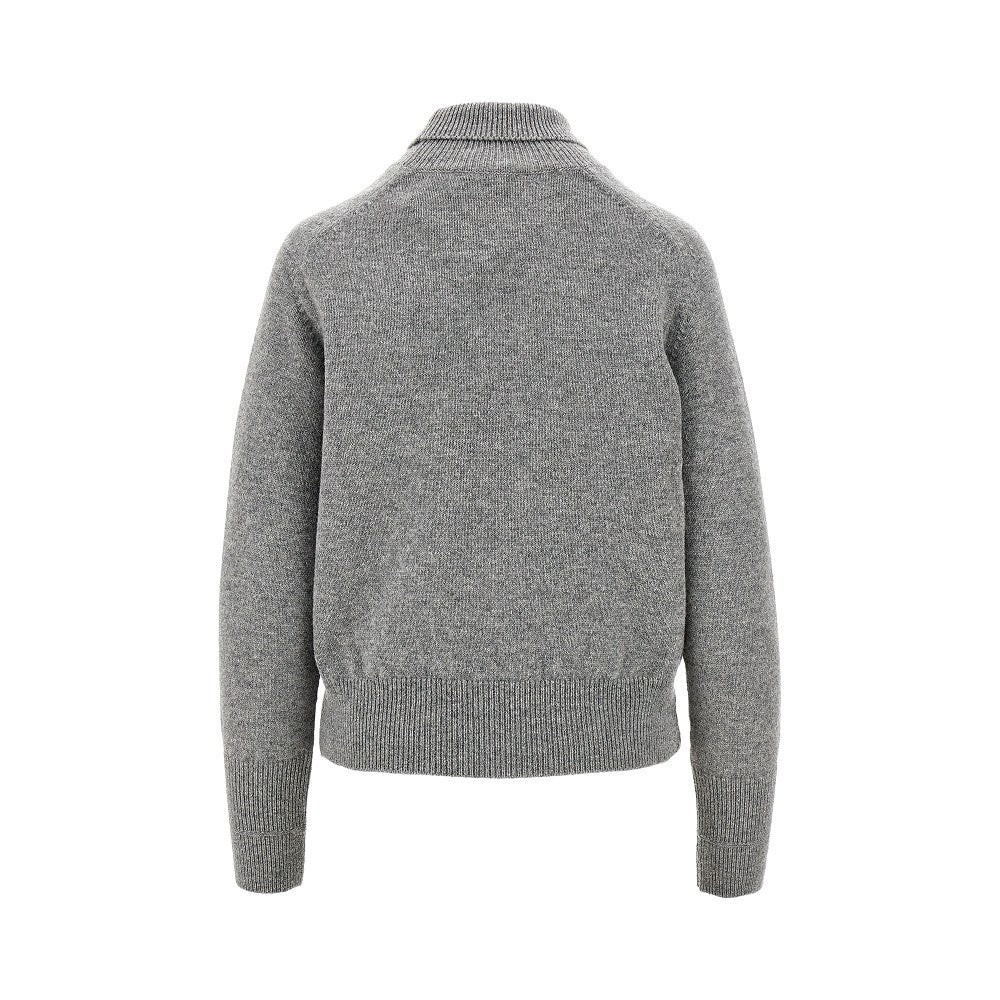 Pullover a collo alto in lana