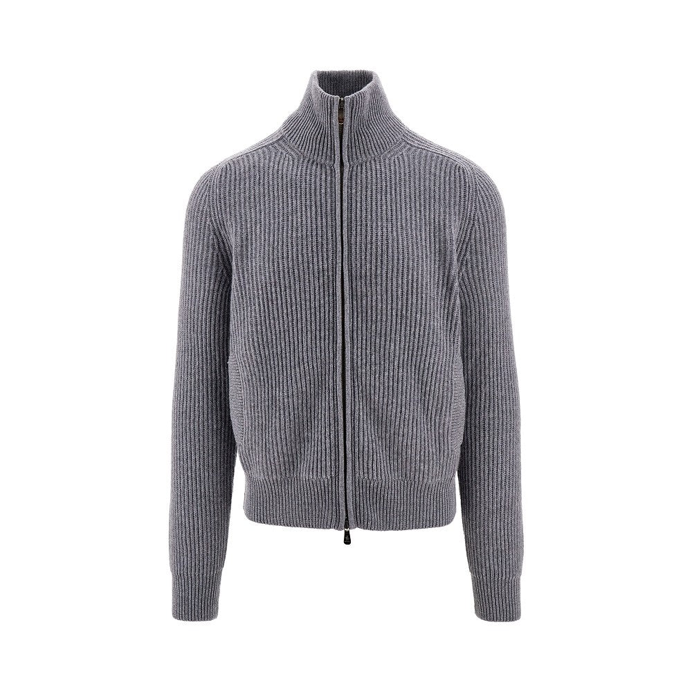 Cardigan full-zip in cachemire