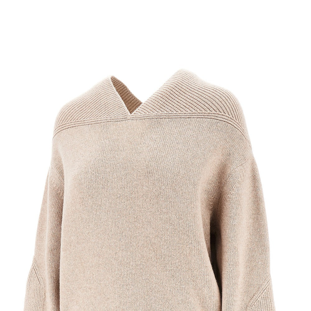 Cashmere-blend V-neck sweater