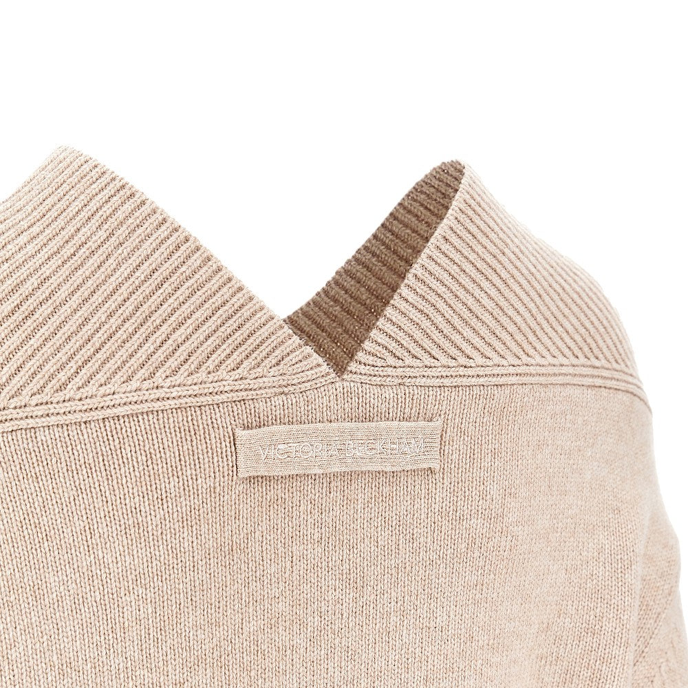 Cashmere-blend V-neck sweater
