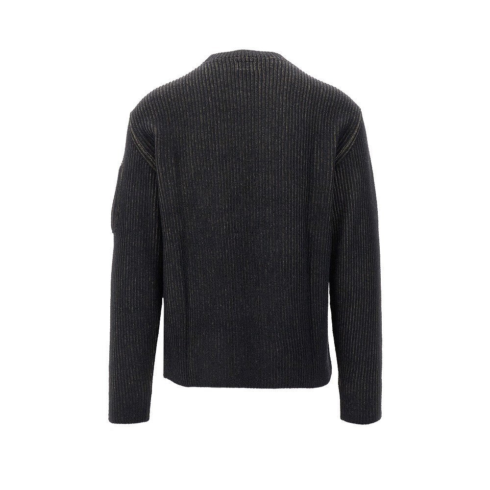 Wool-blend ribbed sweater