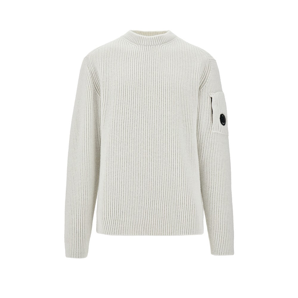 Wool-blend ribbed sweater