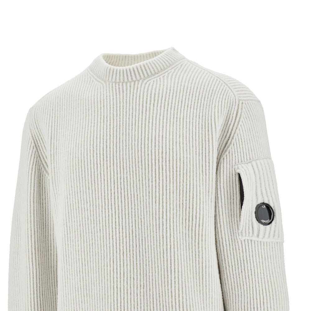 Wool-blend ribbed sweater