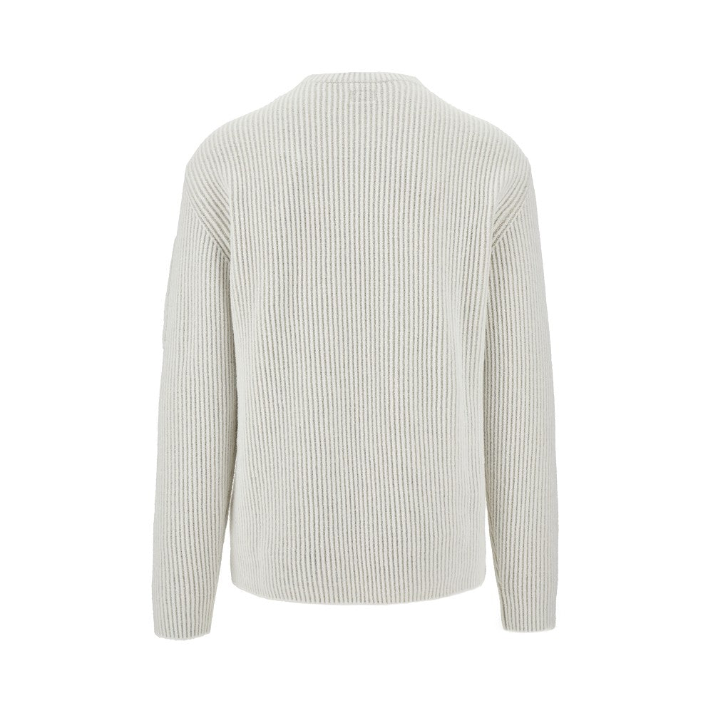 Wool-blend ribbed sweater